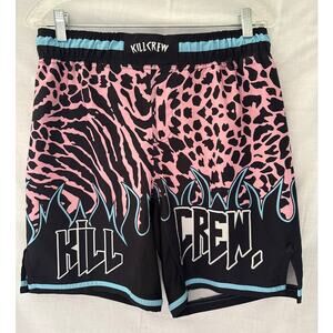 Kill Crew Size Large Porrada Series Vol 1 Black Pink Blue Gym Training Shorts